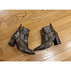 Kurt Geiger snakeskin pointed toe booties size 37